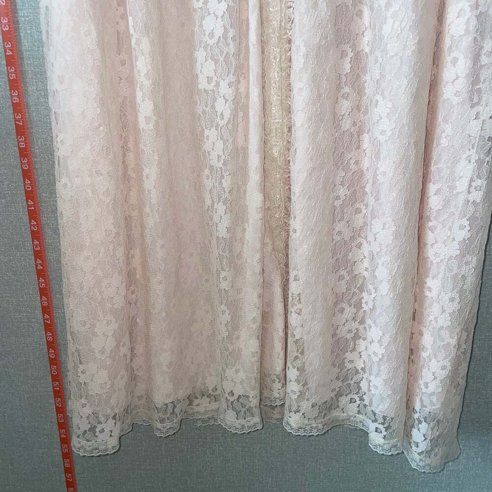 Vintage Miss Elaine Pink Lace Robe Dressing Gown - Picture 2 of 6